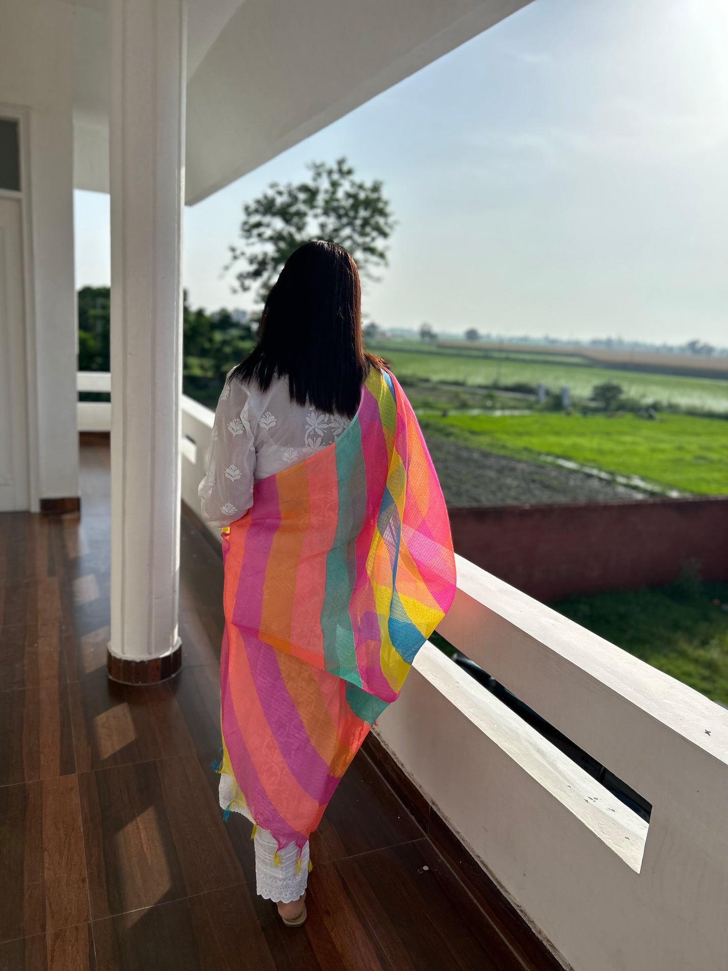 Multi Color Kota Doria Dupatta