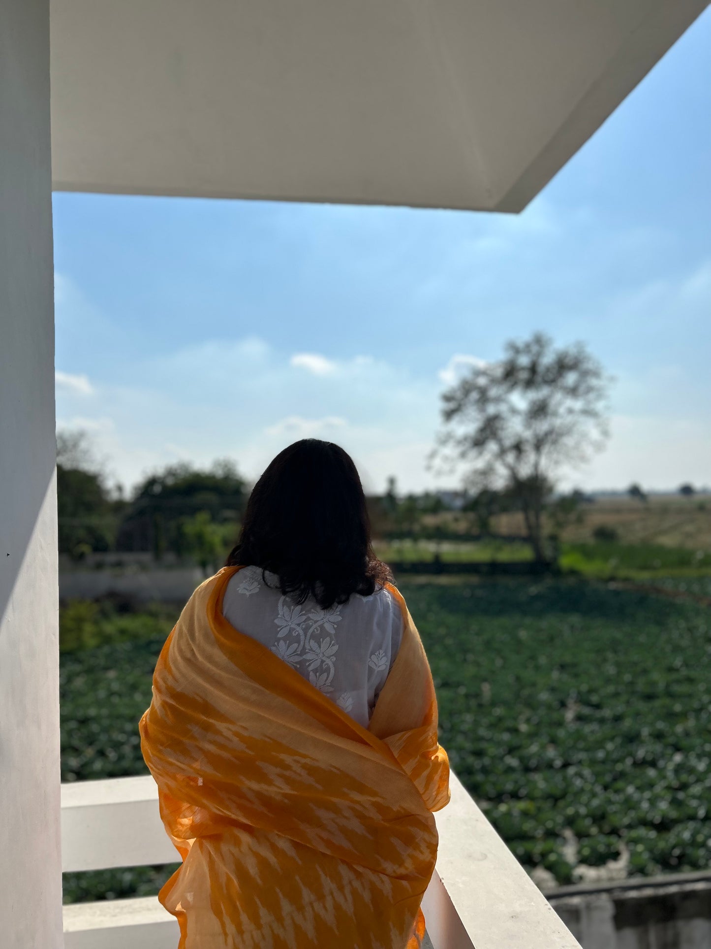 Green Block Printed Dupatta
