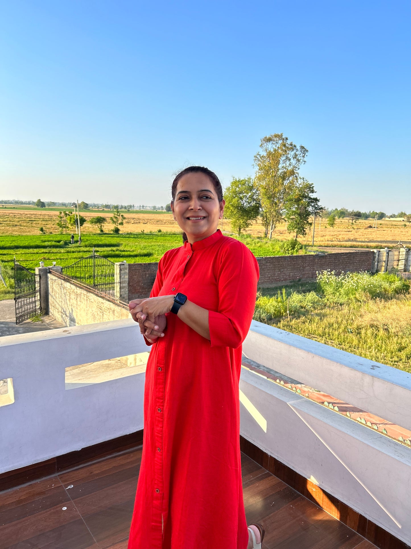 Red Cotton Dress