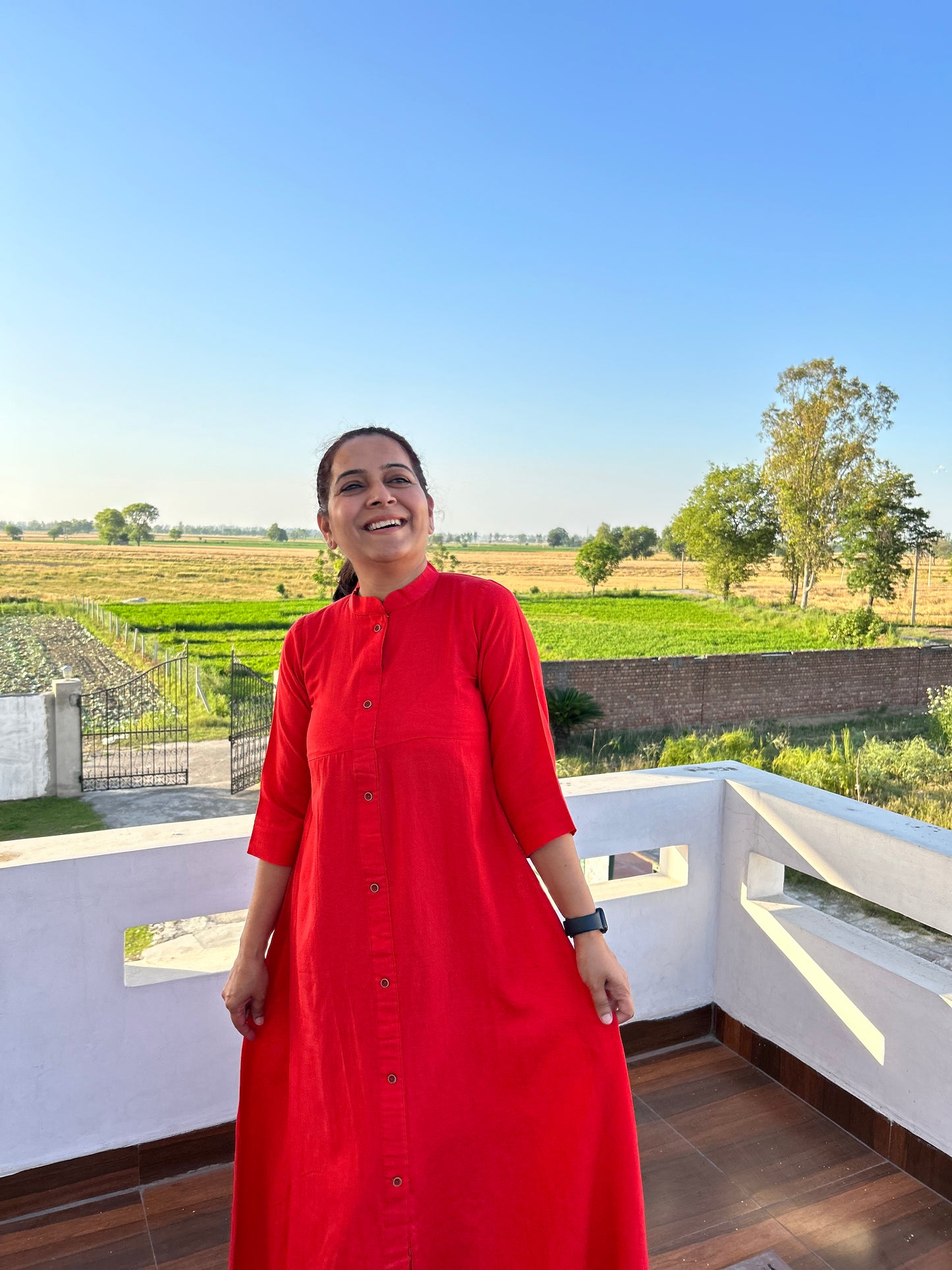 Red Cotton Dress