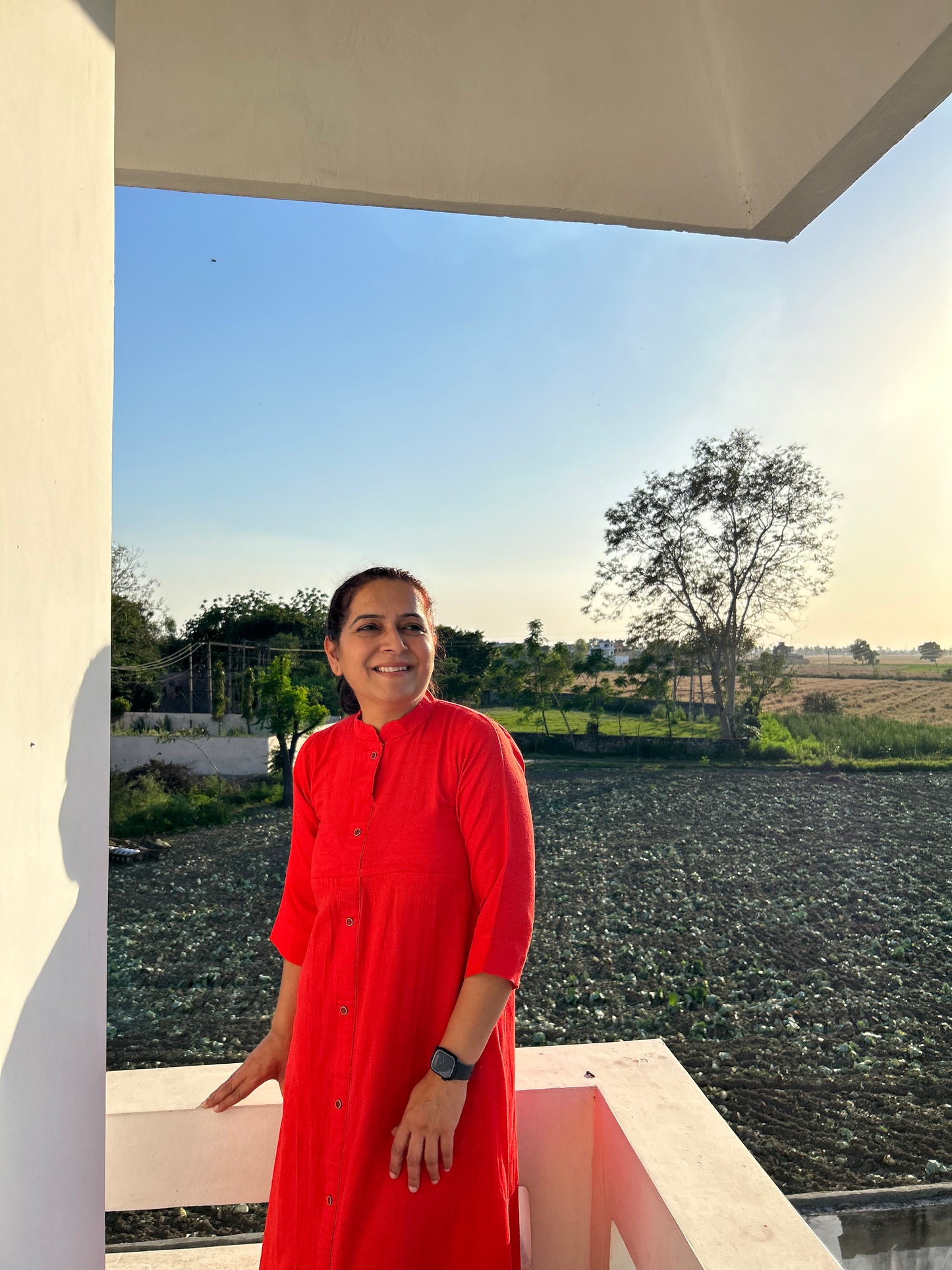 Red Cotton Dress
