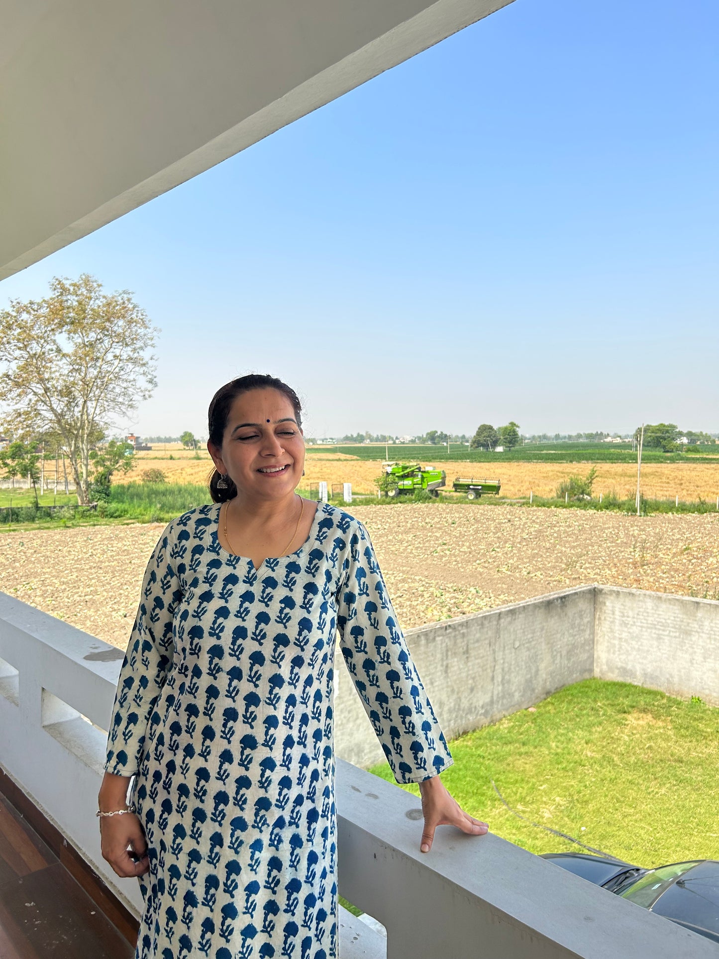 Indigo Cotton Kurta