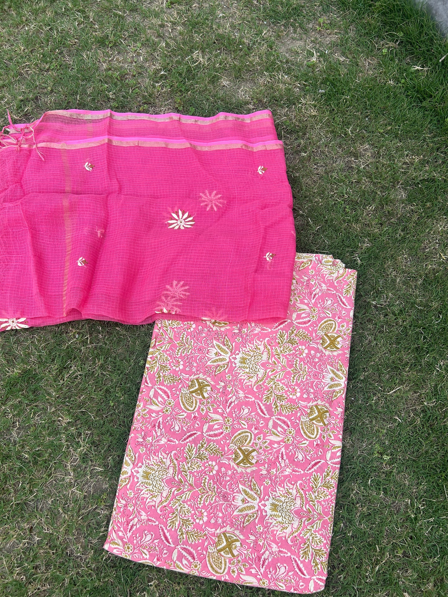 Chikankari Dupatta Cotton Kurta Fabric