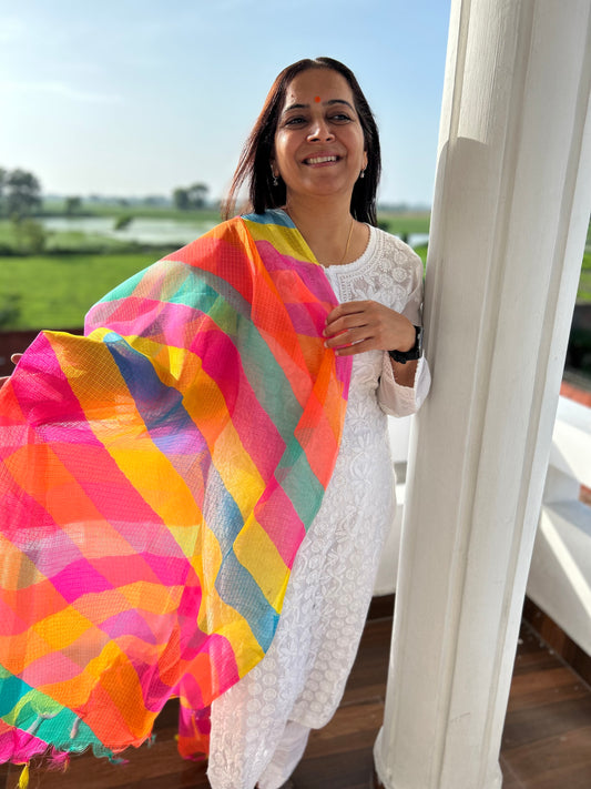 Multi Color Kota Doria Dupatta