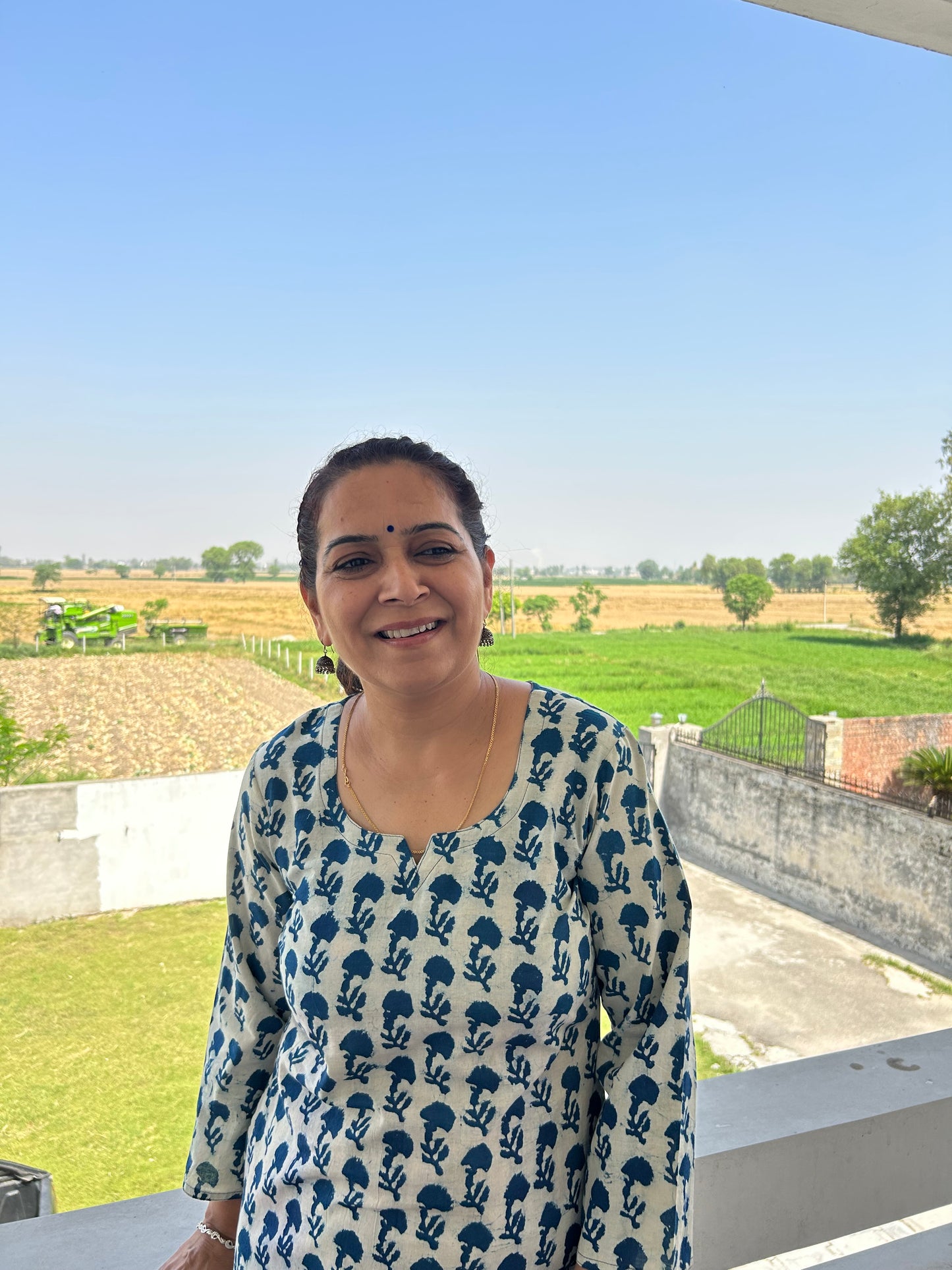 Indigo Cotton Kurta