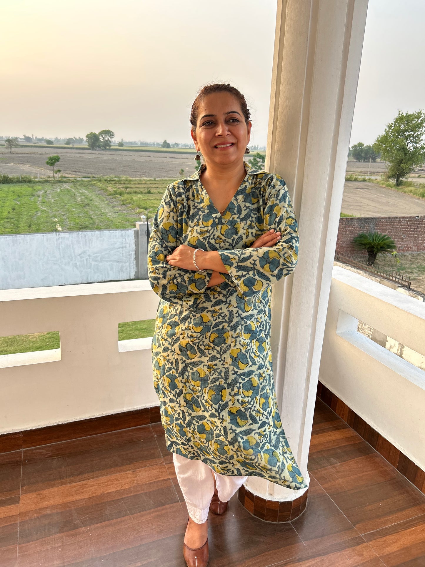 Dabu Cotton Print Kurta
