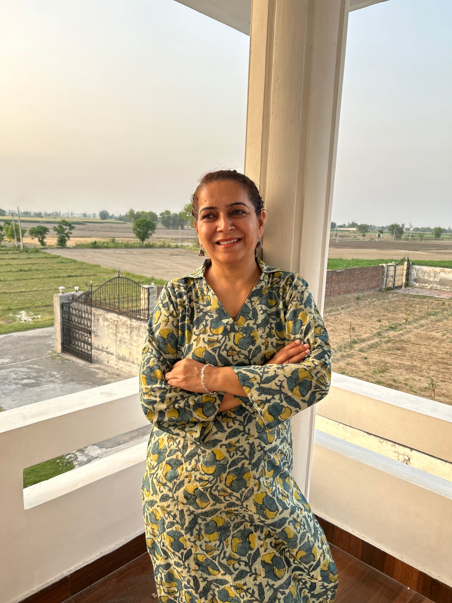 Dabu Cotton Print Kurta