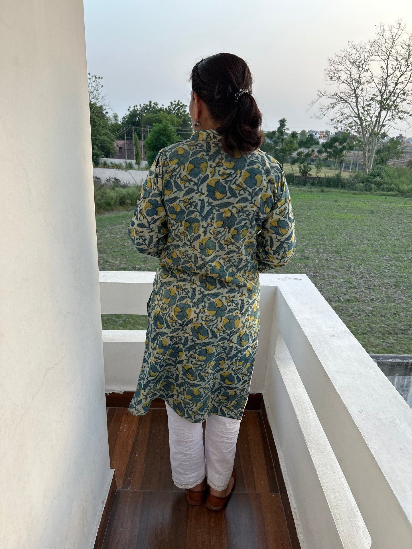Dabu Cotton Print Kurta