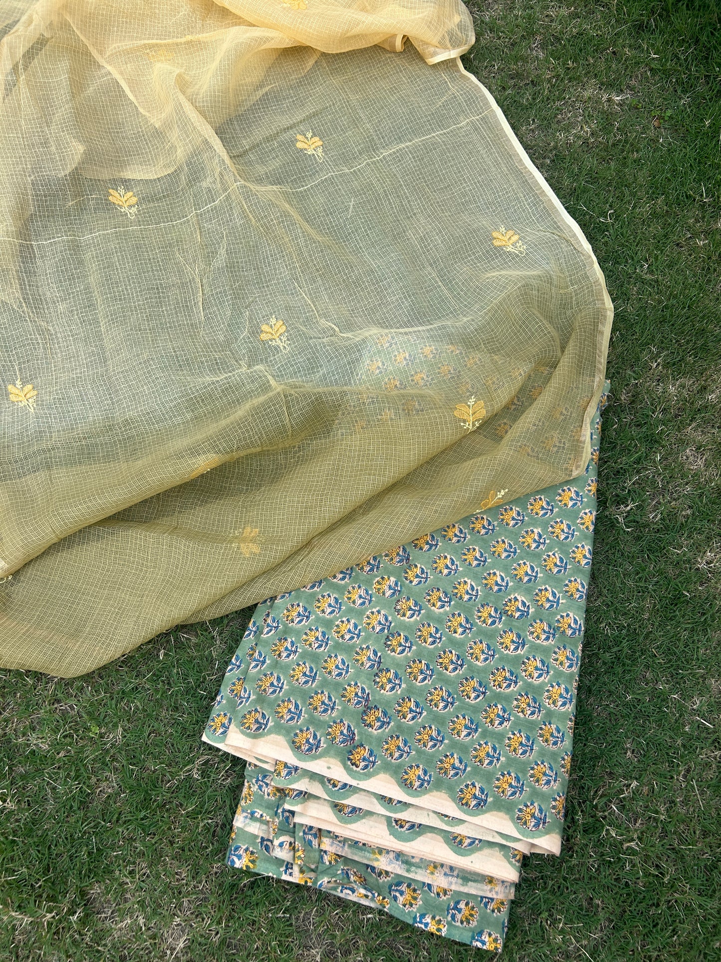 Chikankari Dupatta Cotton Kurta Fabric