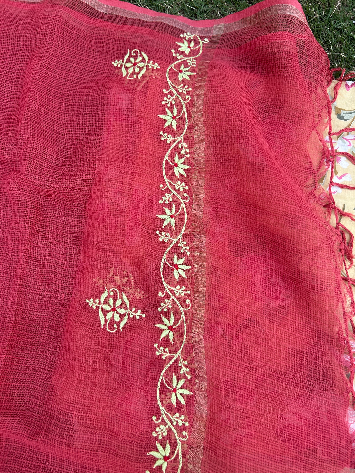 Chikankari Dupatta Cotton Kurta Fabric