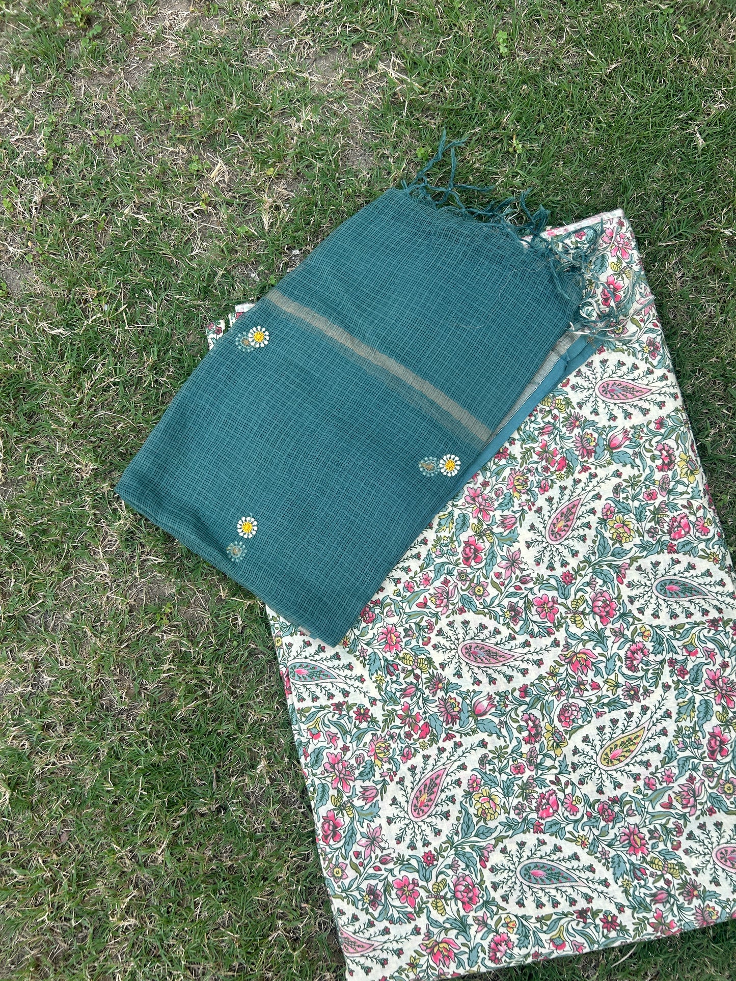 Chikankari Dupatta Cotton Kurta Fabric