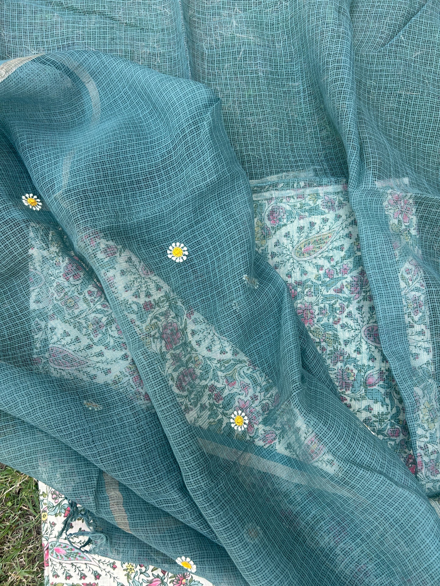Chikankari Dupatta Cotton Kurta Fabric