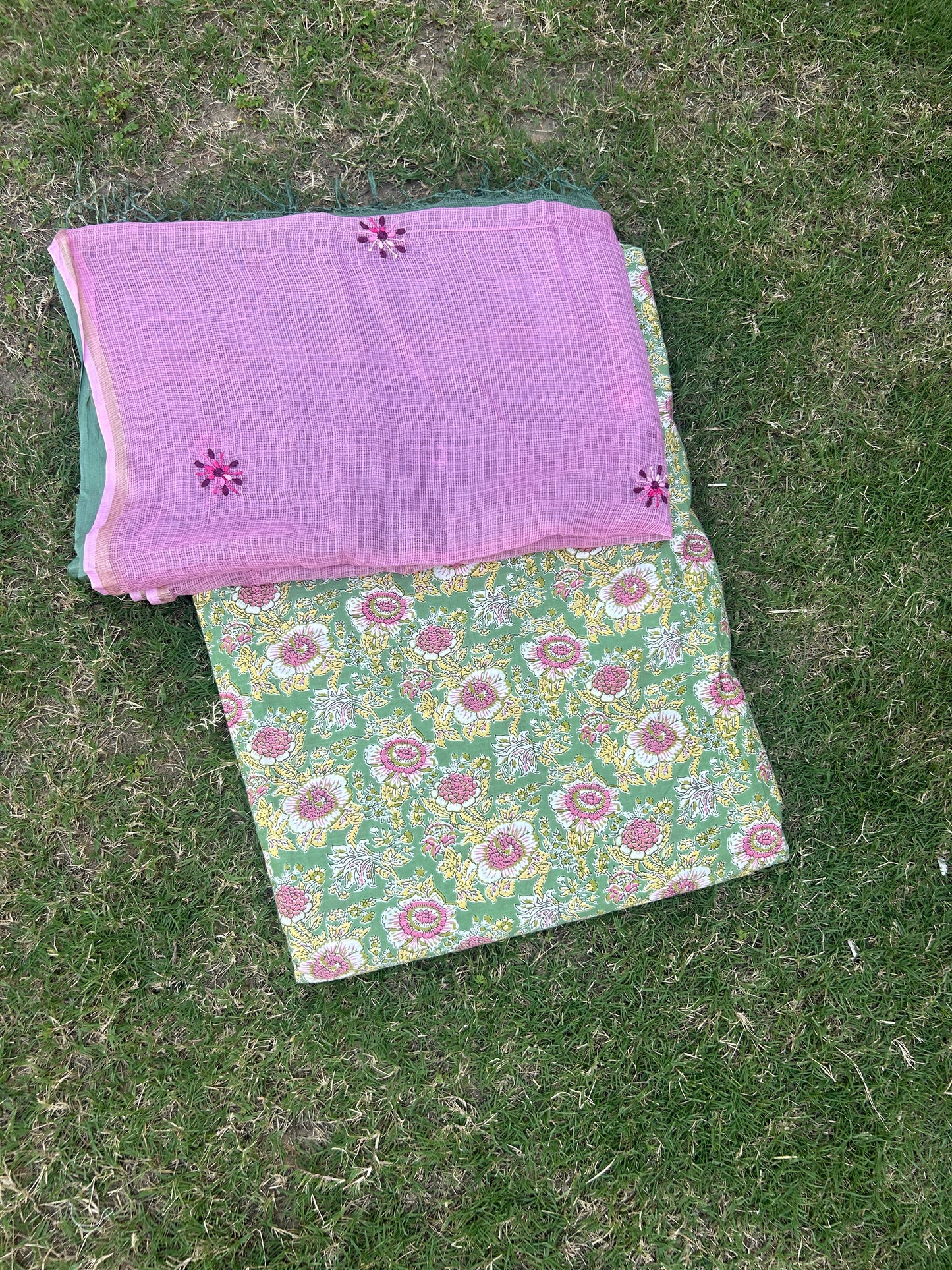 Chikankari Dupatta Cotton Kurta Fabric