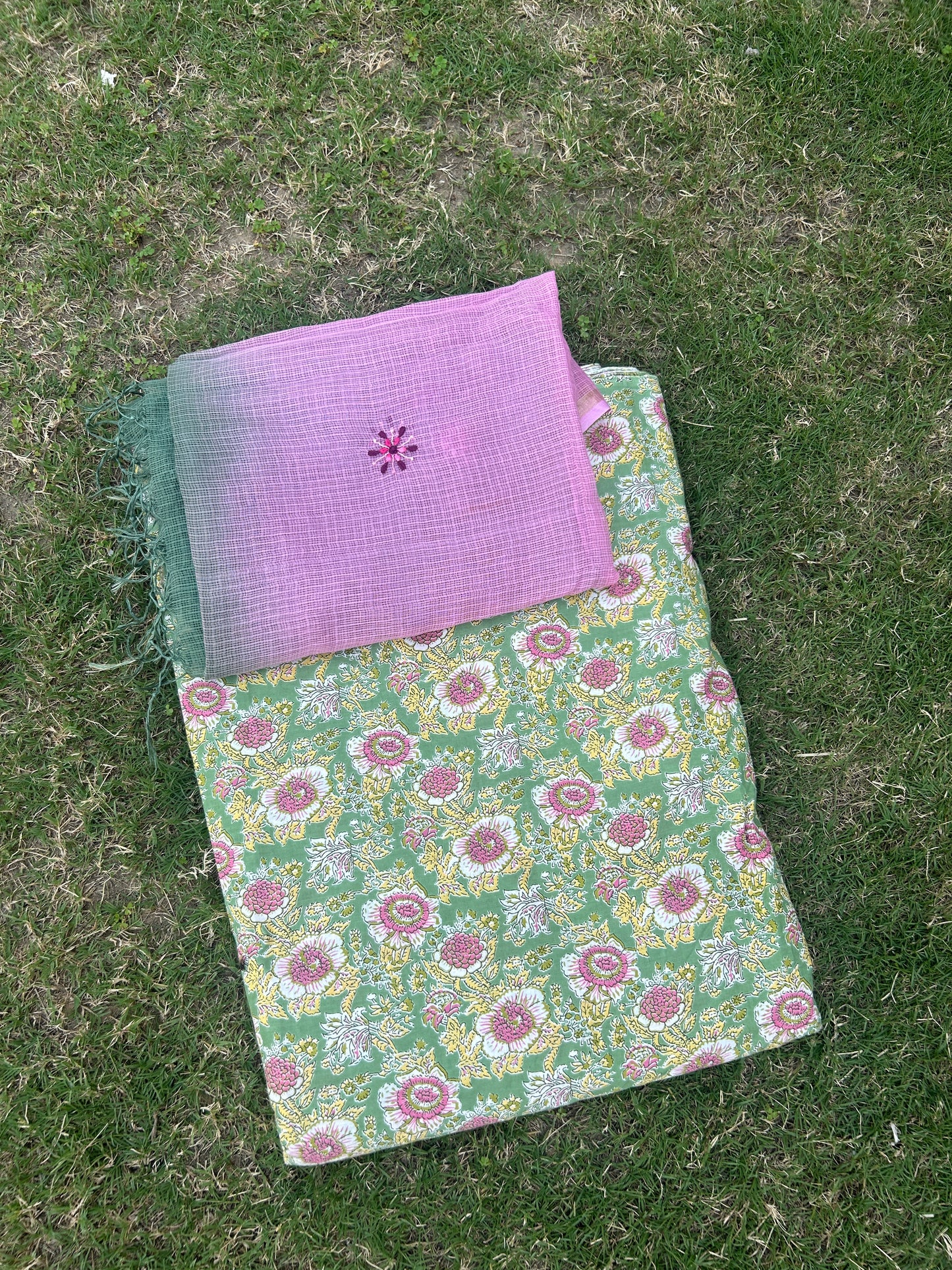 Chikankari Dupatta Cotton Kurta Fabric