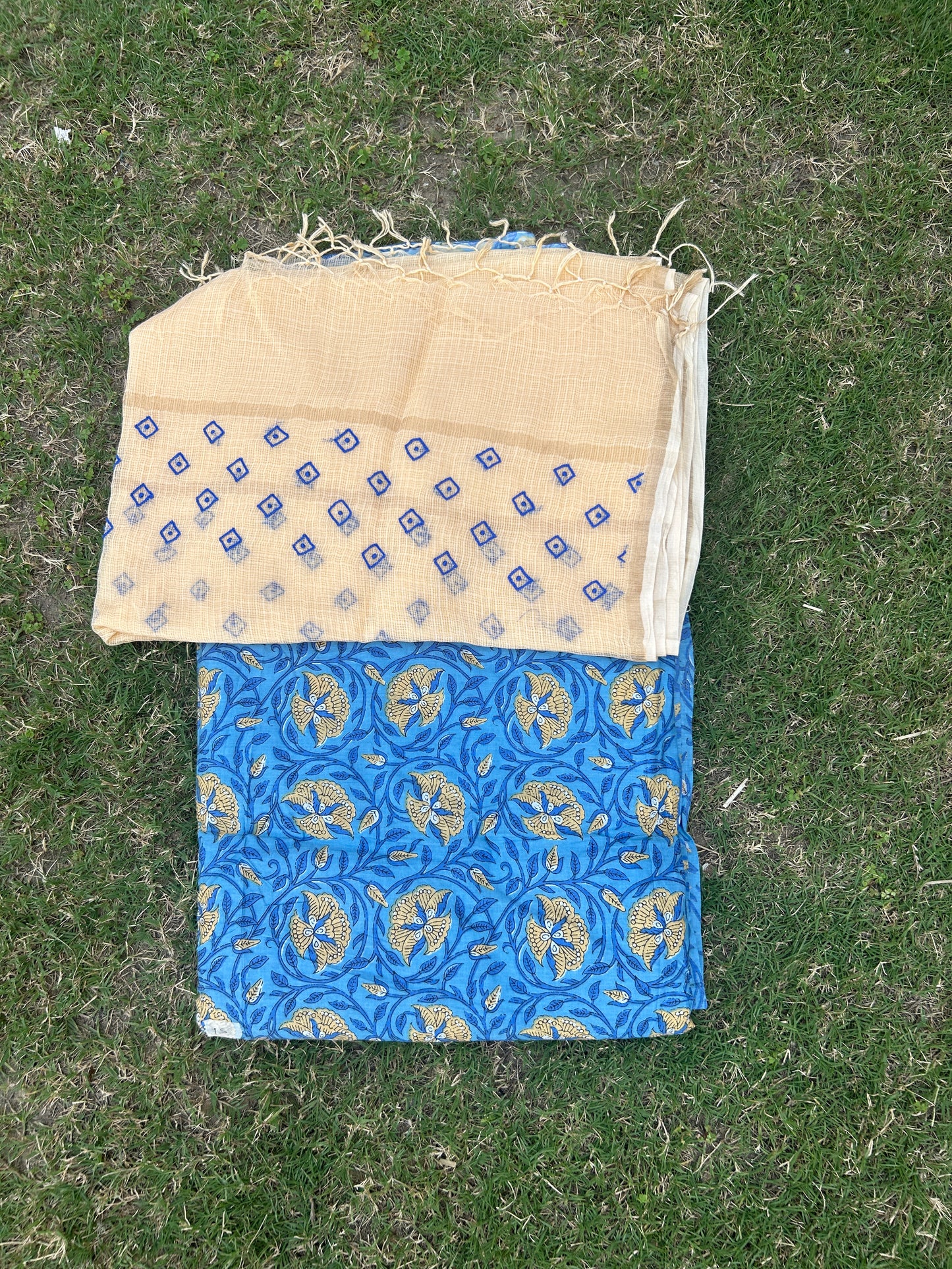 Chikankari Dupatta Cotton Kurta Fabric