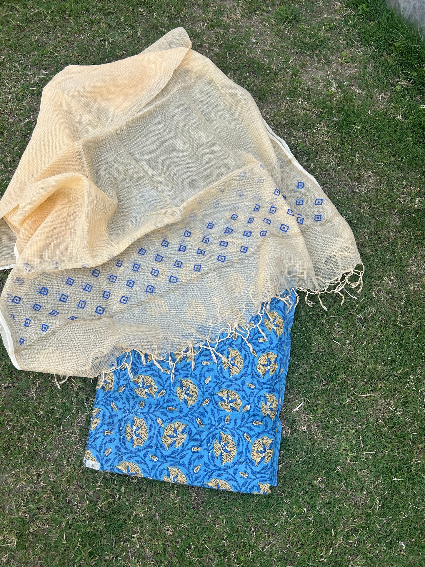 Chikankari Dupatta Cotton Kurta Fabric