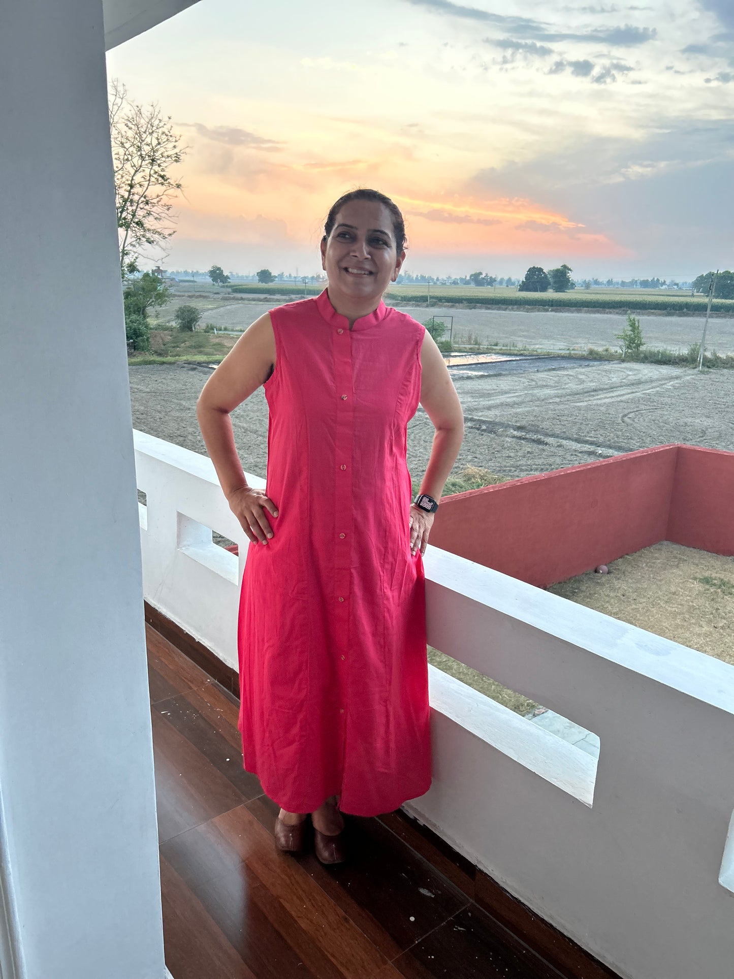 Pink Cotton Dress